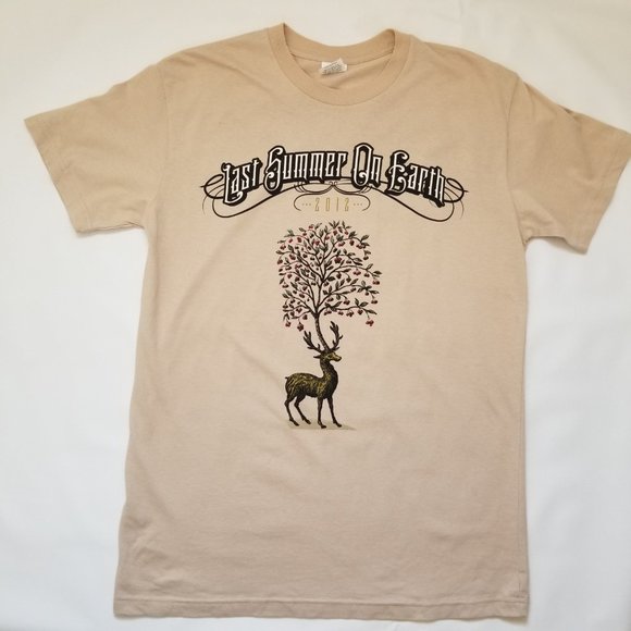 Womens M 2012 Last Summer on Earth Concert T Shirt Bare Naked Ladies Cracker - Picture 1 of 4